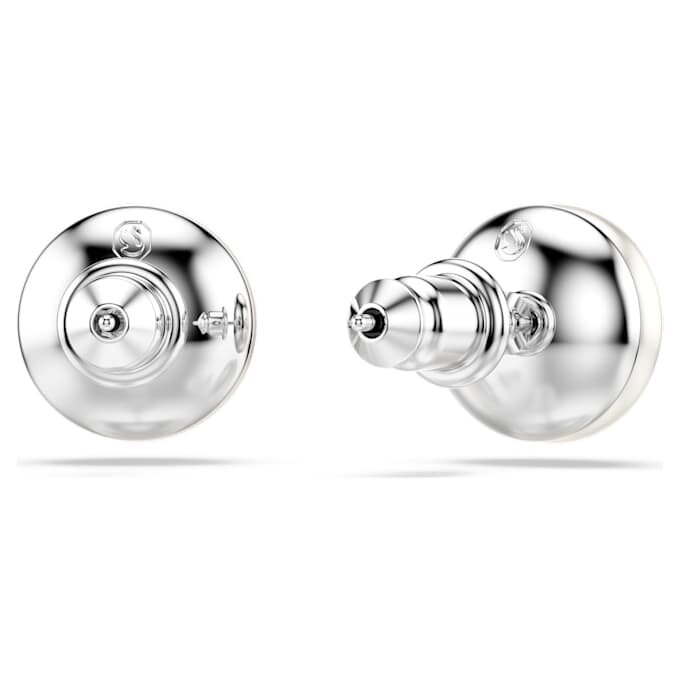Brincos de pino Matrix com pérolas de cristal, brancos, banhados a ródio Brincos de pino Matrix com pérolas de cristal, brancos, banhados a ródio