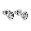 Brincos de pino octogonais com diamantes cultivados em laboratório, 1,0 ct no total, forma octogonal, ouro branco de 14K Brincos de pino octogonais com diamantes cultivados em laboratório, 1,0 ct no total, forma octogonal, ouro branco de 14K