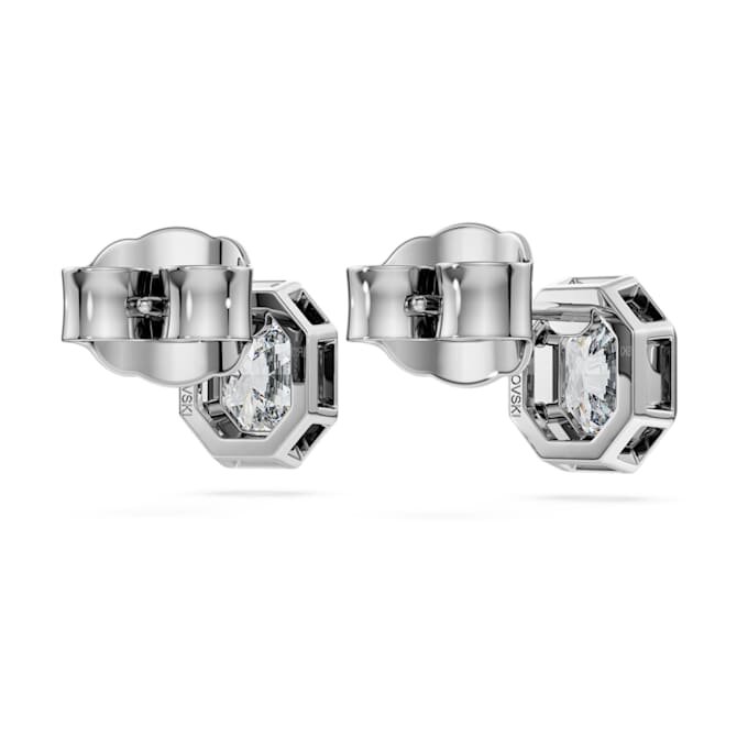 Brincos de pino octogonais com diamantes cultivados em laboratório, 1,0 ct no total, forma octogonal, ouro branco de 14K Brincos de pino octogonais com diamantes cultivados em laboratório, 1,0 ct no total, forma octogonal, ouro branco de 14K