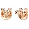 Brincos de pino Symbolica com pérola de cristal, pavé, ferradura, branco, banhados a ouro rosa Brincos de pino Symbolica com pérola de cristal, pavé, ferradura, branco, banhados a ouro rosa