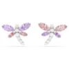 Brincos de pressão Ariana Grande X Swarovski com cortes mistos, libélula, multicoloridos, banhados a ródio