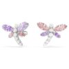 Brincos de pressão Ariana Grande X Swarovski com cortes mistos, libélula, multicoloridos, banhados a ródio