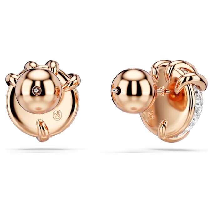 Brincos de pressão Dragão e Fênix – Garra de Dragão, Branco, Banho de ouro rosa Brincos de pressão Dragão e Fênix – Garra de Dragão, Branco, Banho de ouro rosa