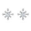Brincos de pressão «Galaxy» com diamantes cultivados em laboratório, 0,5 ct no total, forma redonda, ouro branco de 14K Brincos de pressão «Galaxy» com diamantes cultivados em laboratório, 0,5 ct no total, forma redonda, ouro branco de 14K
