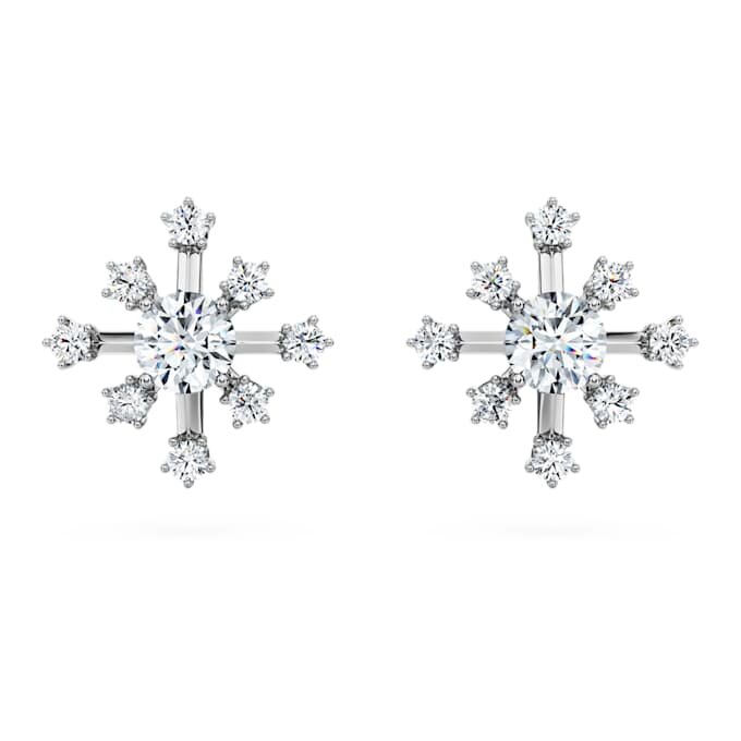Brincos de pressão «Galaxy» com diamantes cultivados em laboratório, 0,5 ct no total, forma redonda, ouro branco de 14K Brincos de pressão «Galaxy» com diamantes cultivados em laboratório, 0,5 ct no total, forma redonda, ouro branco de 14K