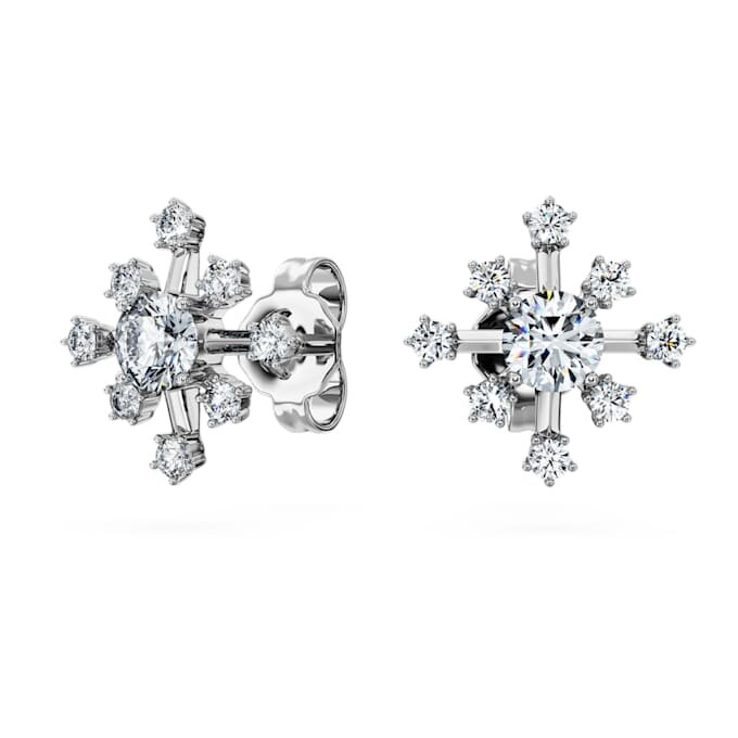 Brincos de pressão «Galaxy» com diamantes cultivados em laboratório, 0,5 ct no total, forma redonda, ouro branco de 14K Brincos de pressão «Galaxy» com diamantes cultivados em laboratório, 0,5 ct no total, forma redonda, ouro branco de 14K