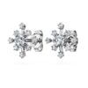 Brincos de pressão «Galaxy» com diamantes cultivados em laboratório, 0,5 ct no total, forma redonda, ouro branco de 14K Brincos de pressão «Galaxy» com diamantes cultivados em laboratório, 0,5 ct no total, forma redonda, ouro branco de 14K