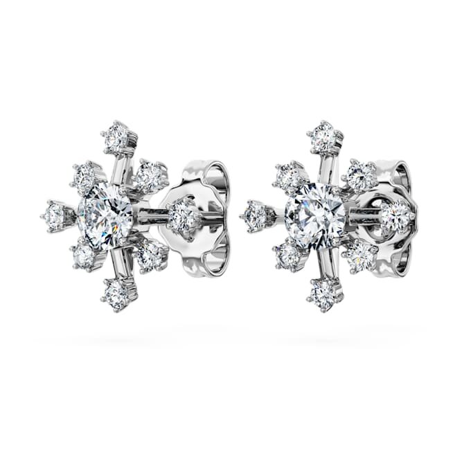 Brincos de pressão «Galaxy» com diamantes cultivados em laboratório, 0,5 ct no total, forma redonda, ouro branco de 14K Brincos de pressão «Galaxy» com diamantes cultivados em laboratório, 0,5 ct no total, forma redonda, ouro branco de 14K