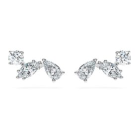 Brincos de pressão Galaxy com diamantes cultivados em laboratório, 0,5 ct no total, formas variadas, prata esterlina