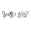 Brincos de pressão Galaxy com diamantes cultivados em laboratório, 0,5 ct no total, formas variadas, prata esterlina Brincos de pressão Galaxy com diamantes cultivados em laboratório, 0,5 ct no total, formas variadas, prata esterlina
