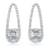 Brincos de ténis octogonais com diamantes cultivados em laboratório, 7,95 Ct no total, formas mistas, ouro branco de 18K Brincos de ténis octogonais com diamantes cultivados em laboratório, 7,95 Ct no total, formas mistas, ouro branco de 18K