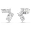 Brincos Ear Cuffs Ariana Grande X Swarovski com corte baguete, brancos, banhados a ródio Brincos Ear Cuffs Ariana Grande X Swarovski com corte baguete, brancos, banhados a ródio