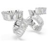 Brincos Ear Cuffs Ariana Grande X Swarovski com corte baguete, brancos, banhados a ródio Brincos Ear Cuffs Ariana Grande X Swarovski com corte baguete, brancos, banhados a ródio