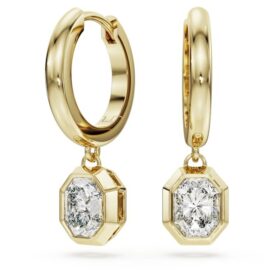 Brincos em forma de gota octogonal com diamantes cultivados em laboratório, 1,0 Ct no total, forma octogonal, ouro amarelo de 14K