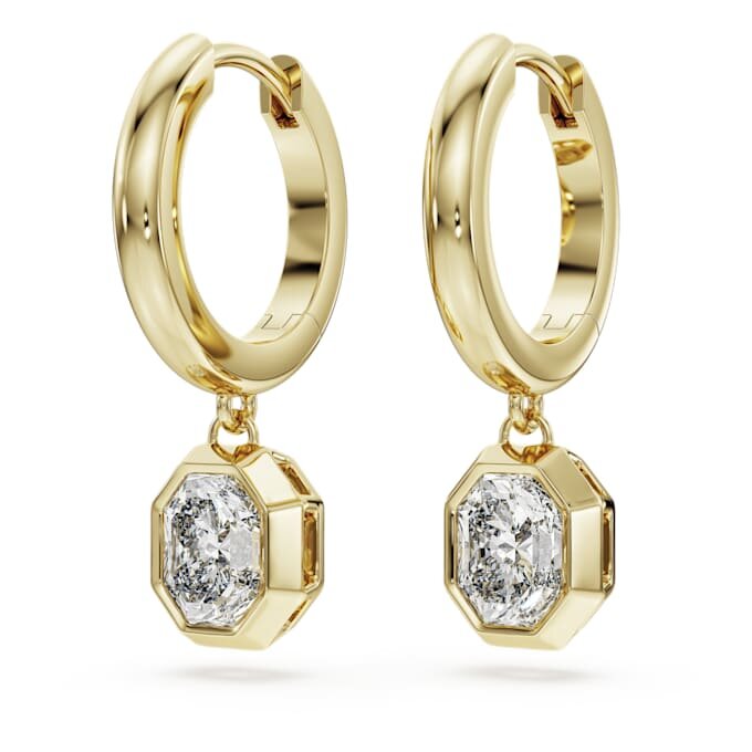 Brincos em forma de gota octogonal com diamantes cultivados em laboratório, 1,0 Ct no total, forma octogonal, ouro amarelo de 14K Brincos em forma de gota octogonal com diamantes cultivados em laboratório, 1,0 Ct no total, forma octogonal, ouro amarelo de 14K