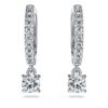Brincos Eternity Drop com diamantes cultivados em laboratório, 0,7 Ct no total, forma redonda, ouro branco de 14K Brincos Eternity Drop com diamantes cultivados em laboratório, 0,7 Ct no total, forma redonda, ouro branco de 14K