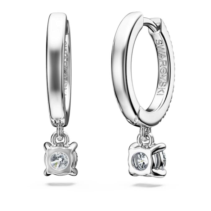 Brincos Eternity Drop com diamantes cultivados em laboratório, 0,7 Ct no total, forma redonda, ouro branco de 14K Brincos Eternity Drop com diamantes cultivados em laboratório, 0,7 Ct no total, forma redonda, ouro branco de 14K