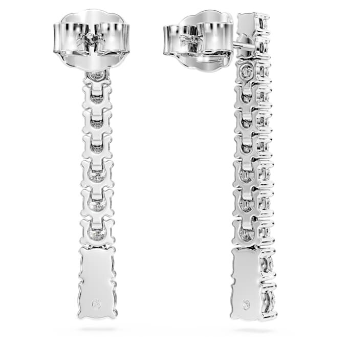 Brincos Eternity Drop com diamantes cultivados em laboratório, 1,3 Ct no total, forma redonda, ouro branco de 14K Brincos Eternity Drop com diamantes cultivados em laboratório, 1,3 Ct no total, forma redonda, ouro branco de 14K