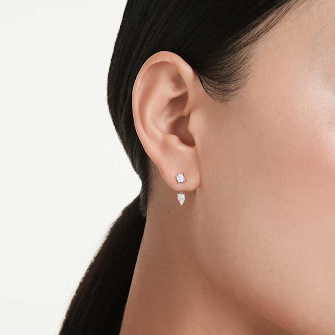 Brincos Galaxy com diamantes cultivados em laboratório, 0,82 ct no total, formas variadas, prata esterlina Brincos Galaxy com diamantes cultivados em laboratório, 0,82 ct no total, formas variadas, prata esterlina