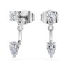 Brincos Galaxy com diamantes cultivados em laboratório, 0,82 ct no total, formas variadas, prata esterlina Brincos Galaxy com diamantes cultivados em laboratório, 0,82 ct no total, formas variadas, prata esterlina