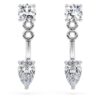 Brincos Galaxy com diamantes cultivados em laboratório, 0,82 ct no total, formas variadas, prata esterlina Brincos Galaxy com diamantes cultivados em laboratório, 0,82 ct no total, formas variadas, prata esterlina