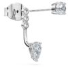 Brincos Galaxy com diamantes cultivados em laboratório, 0,82 ct no total, formas variadas, prata esterlina Brincos Galaxy com diamantes cultivados em laboratório, 0,82 ct no total, formas variadas, prata esterlina