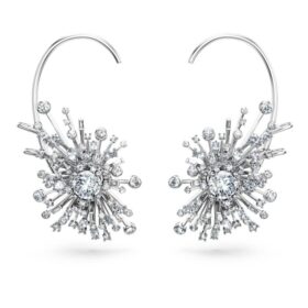 Brincos Galaxy com diamantes cultivados em laboratório, 14,67 ct no total, formas variadas, ouro branco de 18K