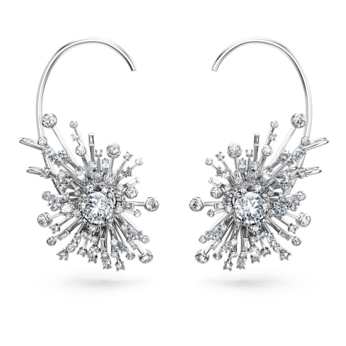 Brincos Galaxy com diamantes cultivados em laboratório, 14,67 ct no total, formas variadas, ouro branco de 18K Brincos Galaxy com diamantes cultivados em laboratório, 14,67 ct no total, formas variadas, ouro branco de 18K