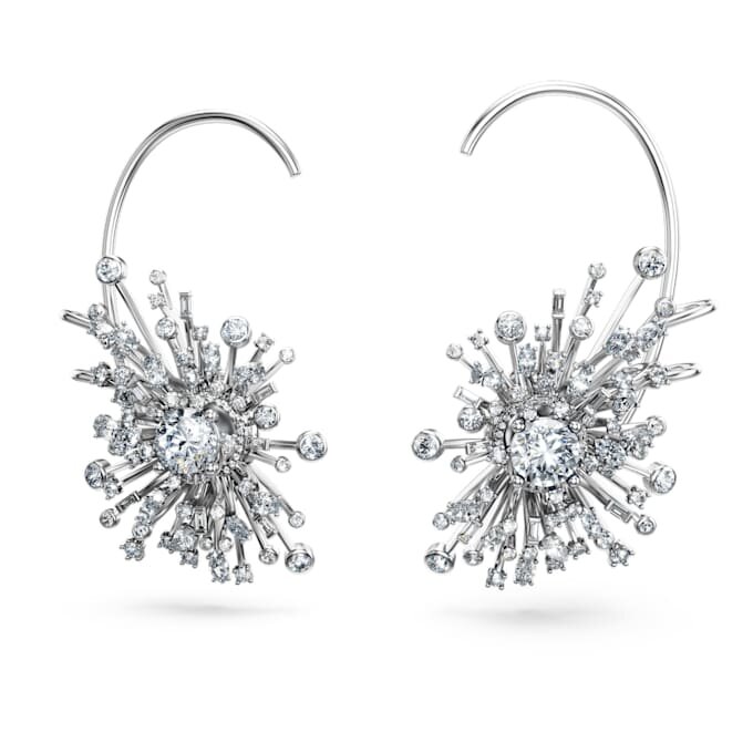 Brincos Galaxy com diamantes cultivados em laboratório, 14,67 ct no total, formas variadas, ouro branco de 18K Brincos Galaxy com diamantes cultivados em laboratório, 14,67 ct no total, formas variadas, ouro branco de 18K