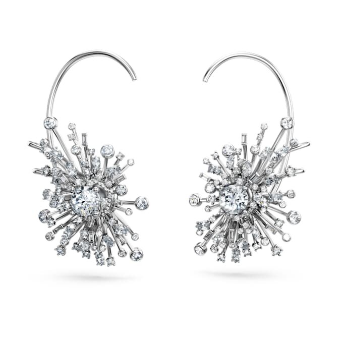 Brincos Galaxy com diamantes cultivados em laboratório, 14,67 ct no total, formas variadas, ouro branco de 18K Brincos Galaxy com diamantes cultivados em laboratório, 14,67 ct no total, formas variadas, ouro branco de 18K