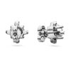 Brincos Galaxy com diamantes cultivados em laboratório, 2,1 quilates no total, forma redonda, ouro branco de 14K Brincos Galaxy com diamantes cultivados em laboratório, 2,1 quilates no total, forma redonda, ouro branco de 14K