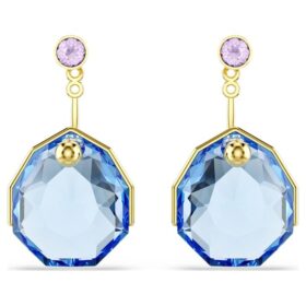Brincos Gema em azul, banhados a ouro Brincos Gema em azul, banhados a ouro