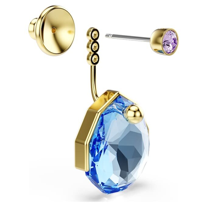 Brincos Gema em azul, banhados a ouro Brincos Gema em azul, banhados a ouro