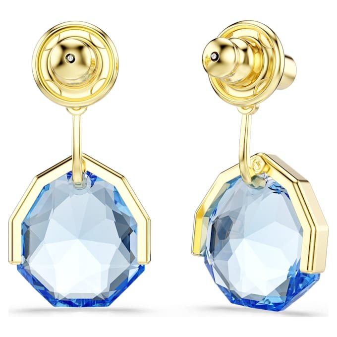 Brincos Gema em azul, banhados a ouro Brincos Gema em azul, banhados a ouro