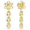 Brincos Idyllia com cristais de cortes variados, em forma de flor, multicoloridos, banhados a dourado Brincos Idyllia com cristais de cortes variados, em forma de flor, multicoloridos, banhados a dourado