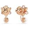 Brincos Idyllia com Cristais e Pérolas, Cortes Mistos, Flor, Multicoloridos, Banho de Ouro-Rosa Brincos Idyllia com Cristais e Pérolas, Cortes Mistos, Flor, Multicoloridos, Banho de Ouro-Rosa