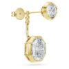 Brincos Octagon com diamantes cultivados em laboratório, 7,70 Ct no total, formas variadas, ouro amarelo de 18K Brincos Octagon com diamantes cultivados em laboratório, 7,70 Ct no total, formas variadas, ouro amarelo de 18K