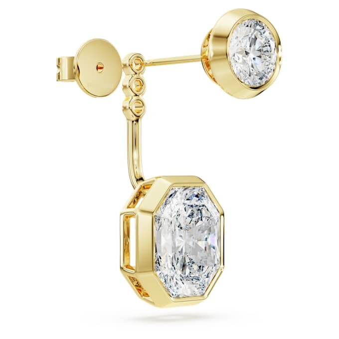 Brincos Octagon com diamantes cultivados em laboratório, 7,70 Ct no total, formas variadas, ouro amarelo de 18K Brincos Octagon com diamantes cultivados em laboratório, 7,70 Ct no total, formas variadas, ouro amarelo de 18K