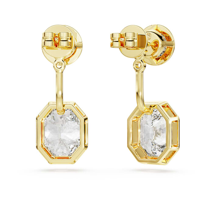 Brincos Octagon com diamantes cultivados em laboratório, 7,70 Ct no total, formas variadas, ouro amarelo de 18K Brincos Octagon com diamantes cultivados em laboratório, 7,70 Ct no total, formas variadas, ouro amarelo de 18K