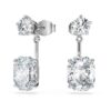 Brincos Octagon com diamantes cultivados em laboratório, 9,65 Ct no total, formas mistas, ouro branco de 18K Brincos Octagon com diamantes cultivados em laboratório, 9,65 Ct no total, formas mistas, ouro branco de 18K