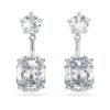 Brincos Octagon com diamantes cultivados em laboratório, 9,65 Ct no total, formas mistas, ouro branco de 18K Brincos Octagon com diamantes cultivados em laboratório, 9,65 Ct no total, formas mistas, ouro branco de 18K