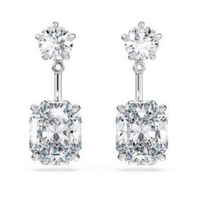 Brincos Octagon com diamantes cultivados em laboratório, 9,65 Ct no total, formas mistas, ouro branco de 18K