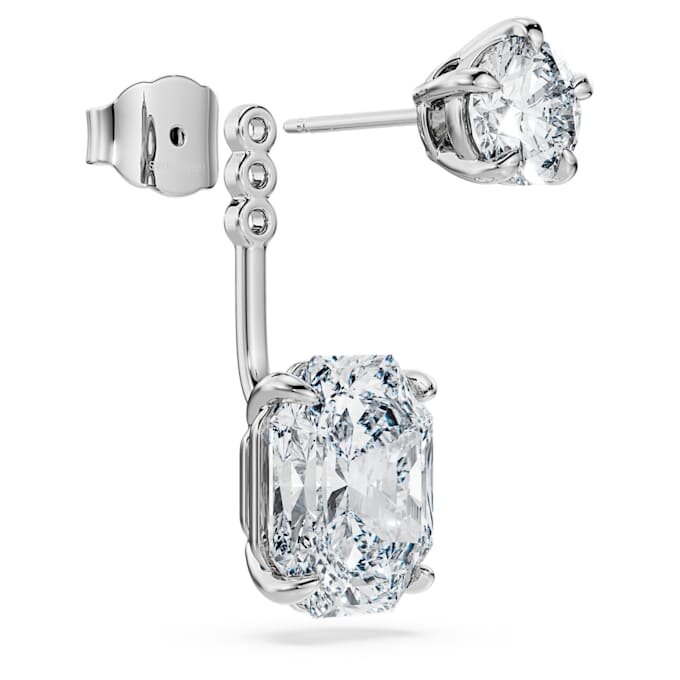 Brincos Octagon com diamantes cultivados em laboratório, 9,65 Ct no total, formas mistas, ouro branco de 18K Brincos Octagon com diamantes cultivados em laboratório, 9,65 Ct no total, formas mistas, ouro branco de 18K