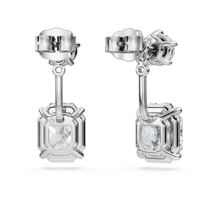 Brincos Octagon com diamantes cultivados em laboratório, 9,65 Ct no total, formas mistas, ouro branco de 18K Brincos Octagon com diamantes cultivados em laboratório, 9,65 Ct no total, formas mistas, ouro branco de 18K