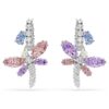 Brincos pendentes Ariana Grande X Swarovski com cortes mistos, libélula, multicoloridos, banhados a ródio