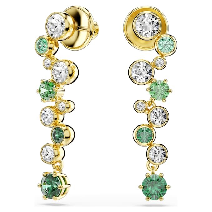 Brincos pendentes Constella com cortes mistos, verdes, banhados a dourado Brincos pendentes Constella com cortes mistos, verdes, banhados a dourado