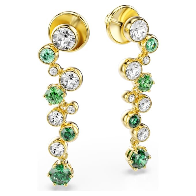 Brincos pendentes Constella com cortes mistos, verdes, banhados a dourado Brincos pendentes Constella com cortes mistos, verdes, banhados a dourado
