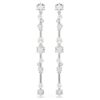 Brincos pendentes Constella com pérolas de cristal, cortes redondos, brancos, banhados a ródio Brincos pendentes Constella com pérolas de cristal, cortes redondos, brancos, banhados a ródio