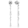 Brincos pendentes Constella com pérolas de cristal, cortes redondos, brancos, banhados a ródio Brincos pendentes Constella com pérolas de cristal, cortes redondos, brancos, banhados a ródio