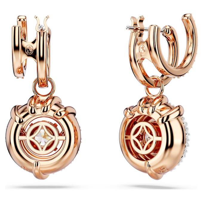 Brincos pendentes Dragão e Fênix – Garra de Dragão, Branco, Banho de Ouro-Rosa Brincos pendentes Dragão e Fênix – Garra de Dragão, Branco, Banho de Ouro-Rosa